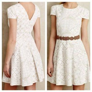 Anthropologie 4C Bruxelles Lace White Dress Size 2